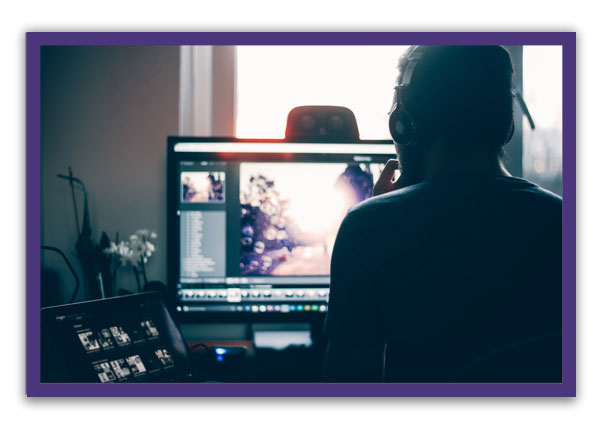 professional working at computer